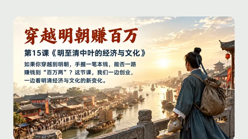 高一上册第十五课《明至清中叶的经济与文化》商品图预览