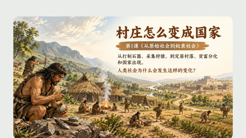 九年级上册第一课《从原始社会到奴隶社会》商品图预览