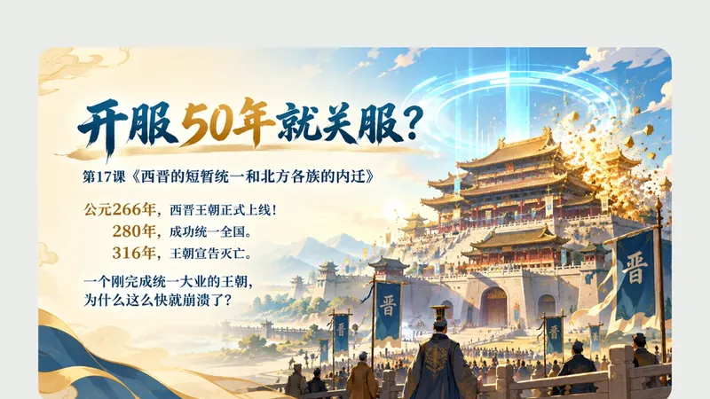 七年级上册第十七课《西晋的短暂统一和北方各族的内迁》商品图预览