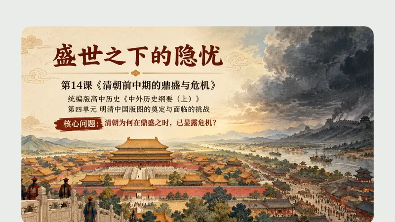 高一上册第十四课《清朝前中期的鼎盛与危机》商品图预览
