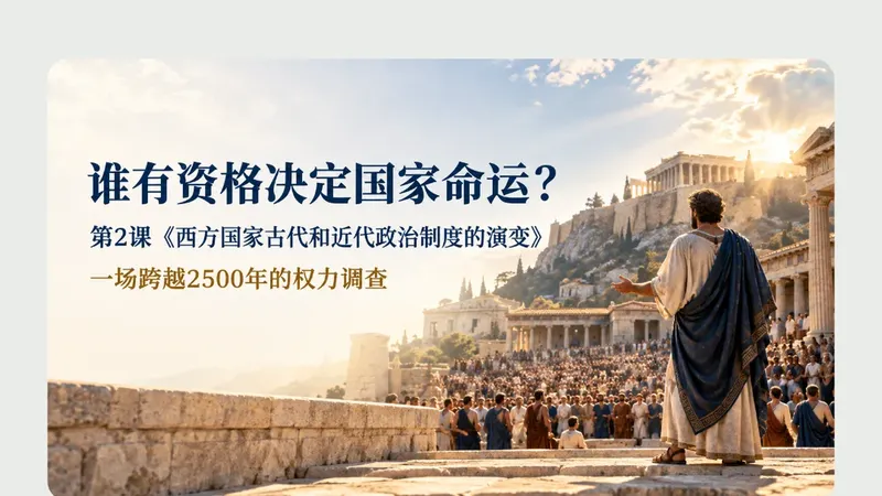 高二必修一第二课《西方国家古代和近代政治制度的演变》商品图预览