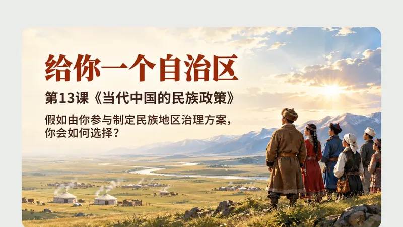高二必修一第十三课《当代中国的民族政策》商品图预览