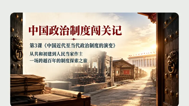 高二必修一第三课《中国近代至当代政治制度的演变》商品图预览